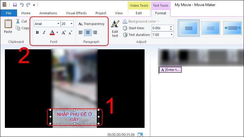 Tạo phụ đề cho video